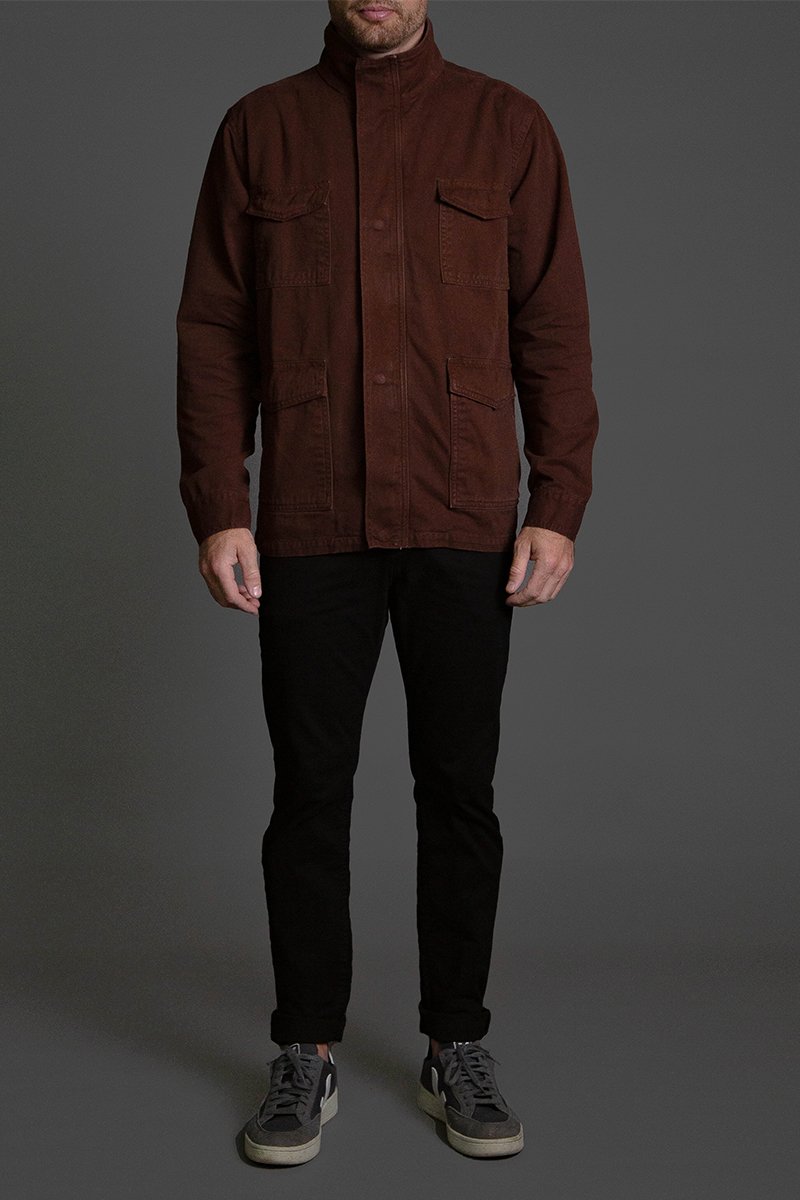 03 jaqueta sarja militar marrom