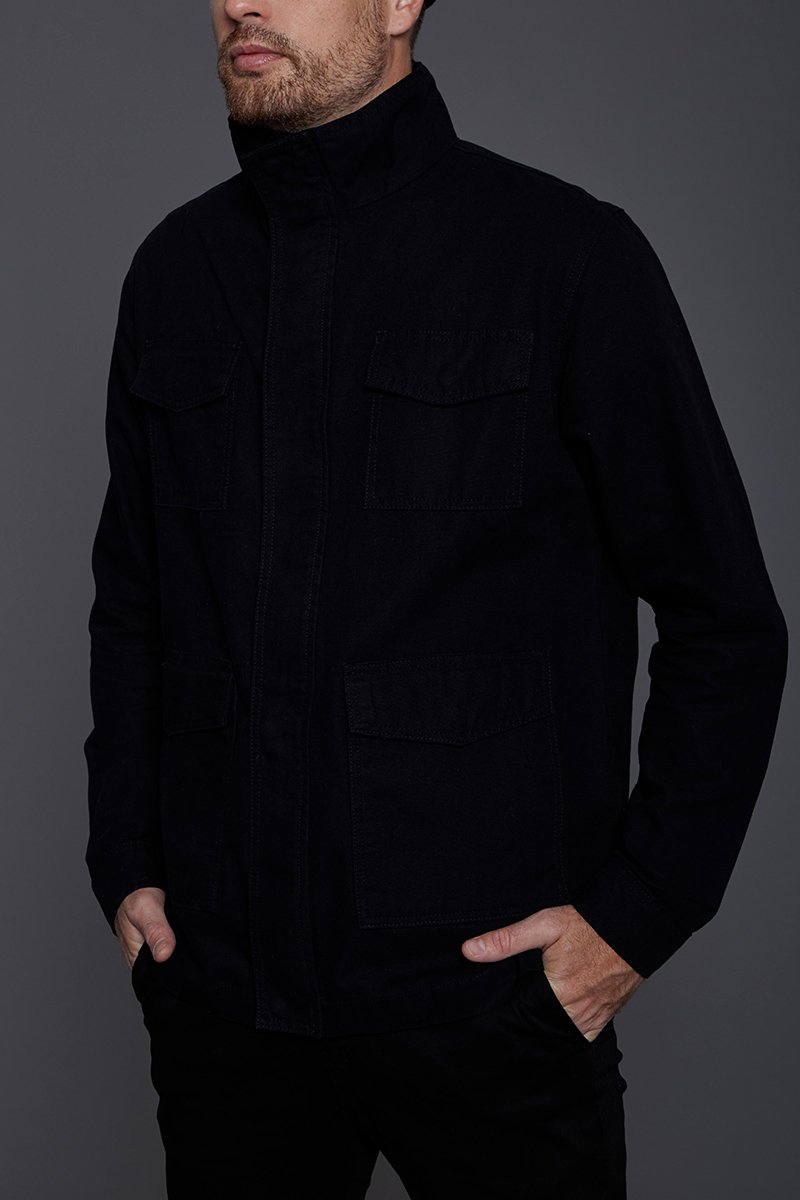 04 jaqueta sarja militar preto