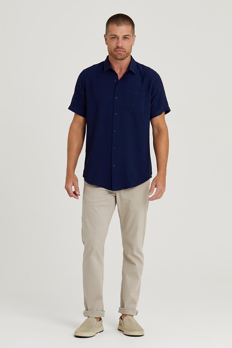 03 camisa viscose basico azul marinho