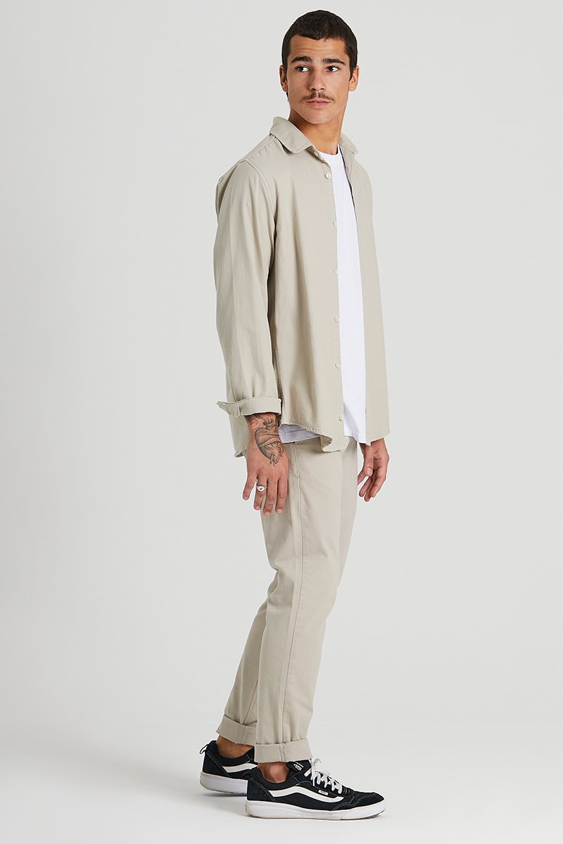 05 camisa ml flanela areia