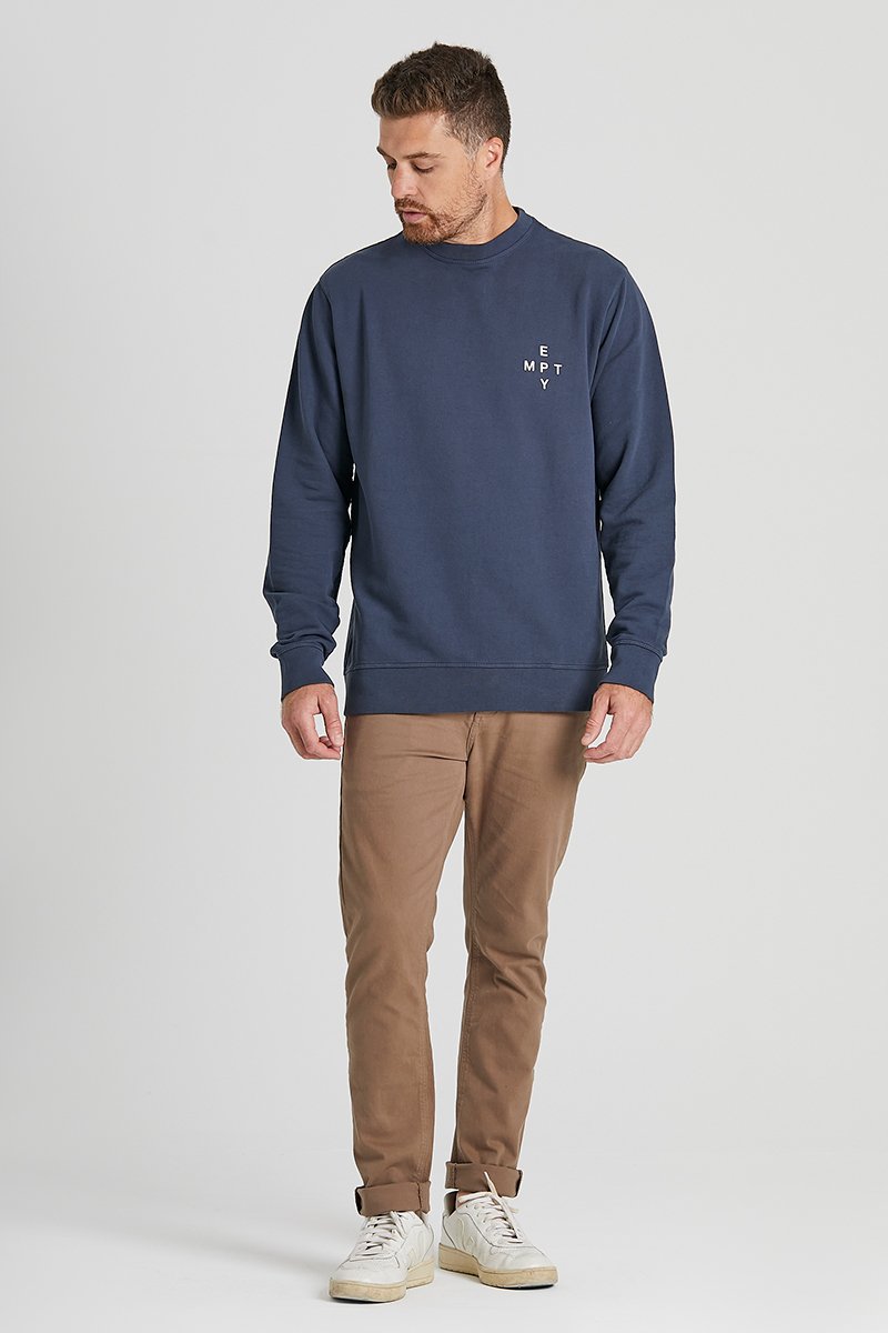 05 moletom careca empty azul marinho